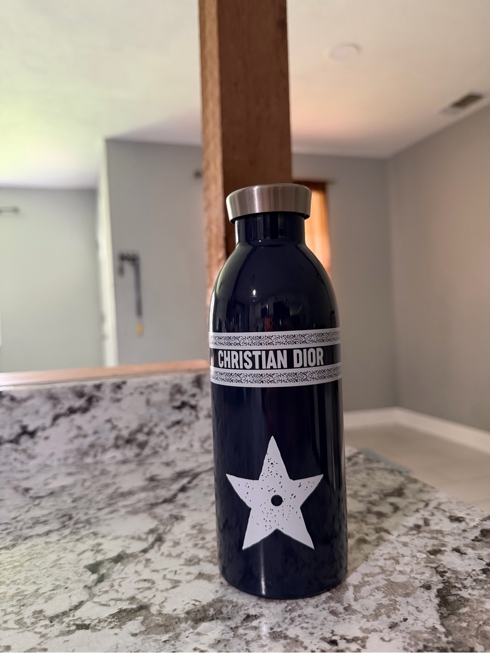 Dior Stainless Water Bottle Tumbler Blue White VIP Customer Limited Gift Novelty